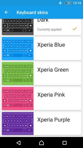 اسکرین شات 4 برنامه Xperia Keyboard