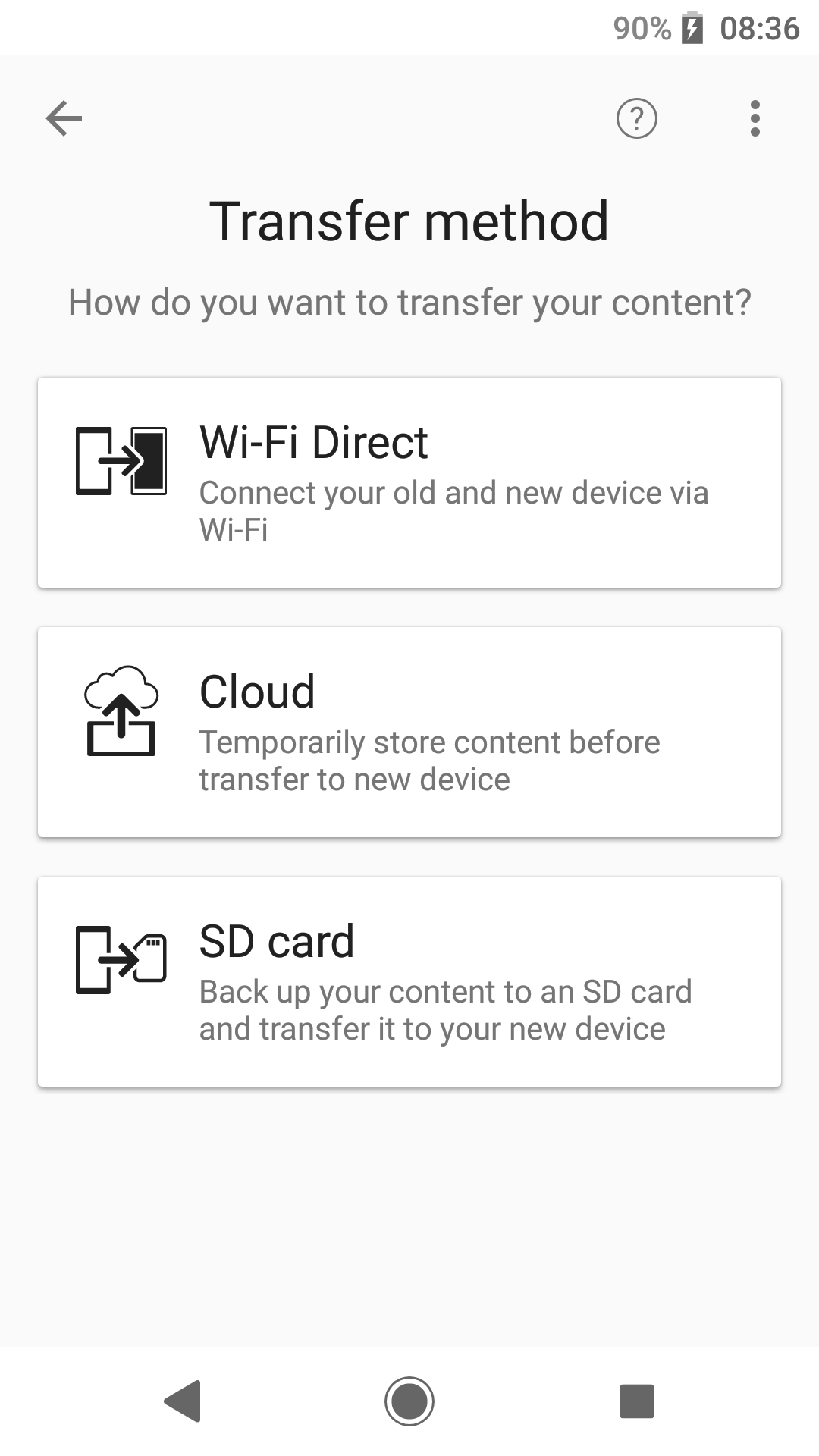 اسکرین شات 2 برنامه (Old version) Xperia Transfer Mobile