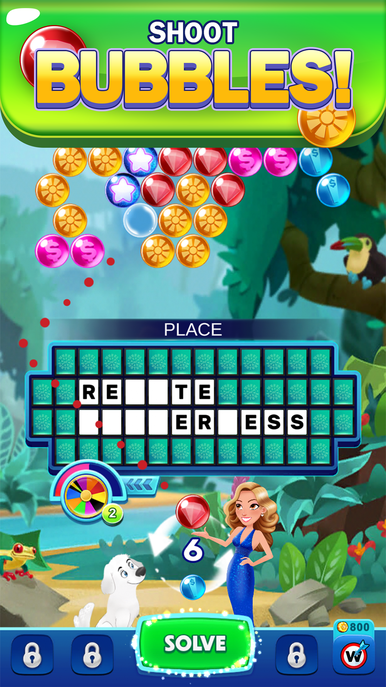 اسکرین شات 2 بازی Wheel of Fortune: Pop Bubbles
