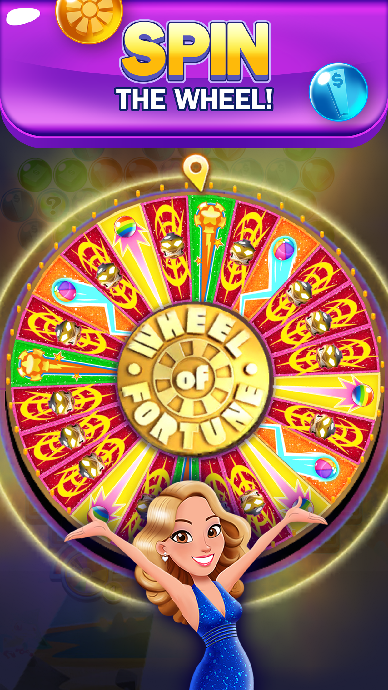 اسکرین شات 4 بازی Wheel of Fortune: Pop Bubbles