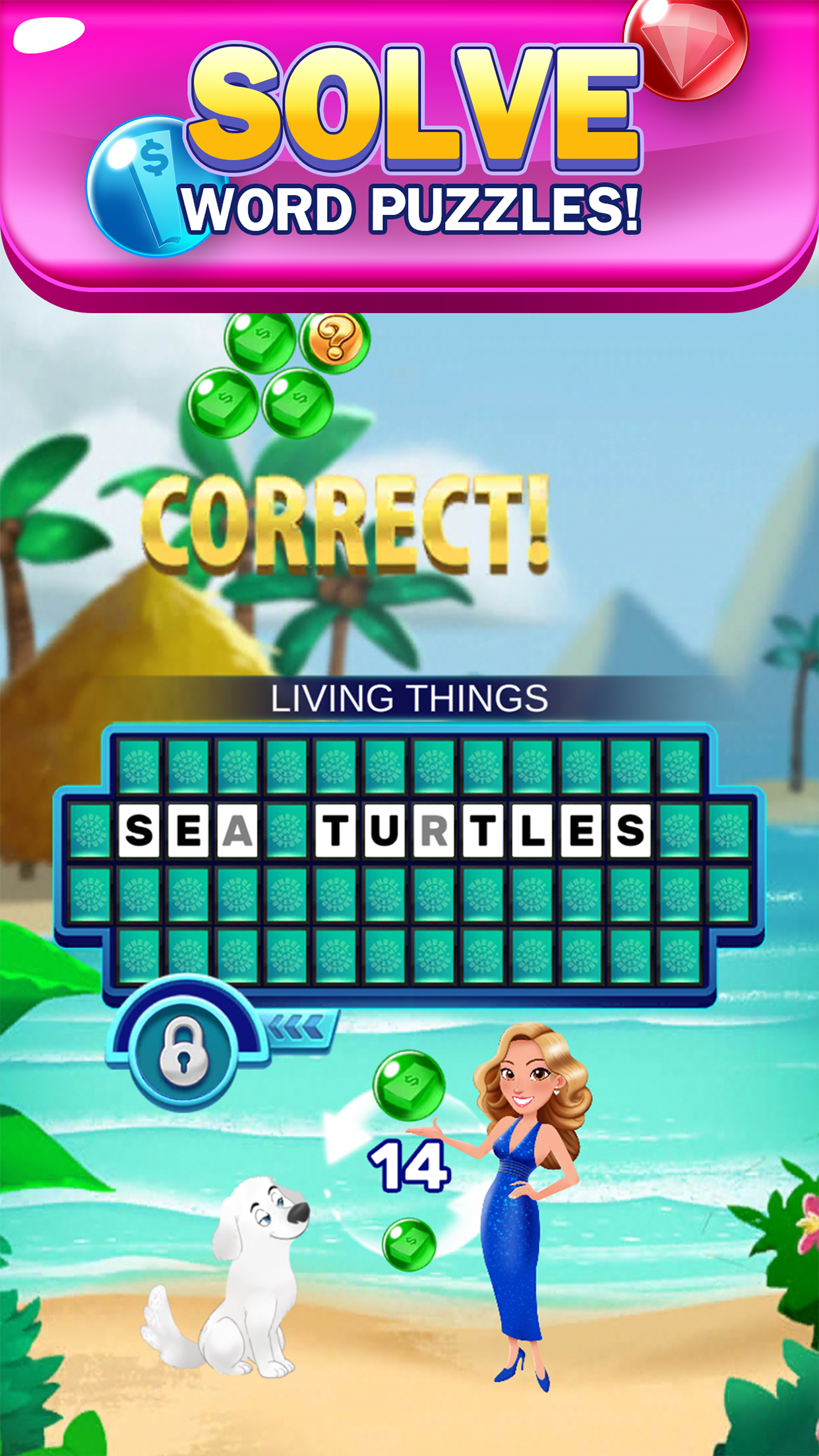 اسکرین شات 3 بازی Wheel of Fortune: Pop Bubbles