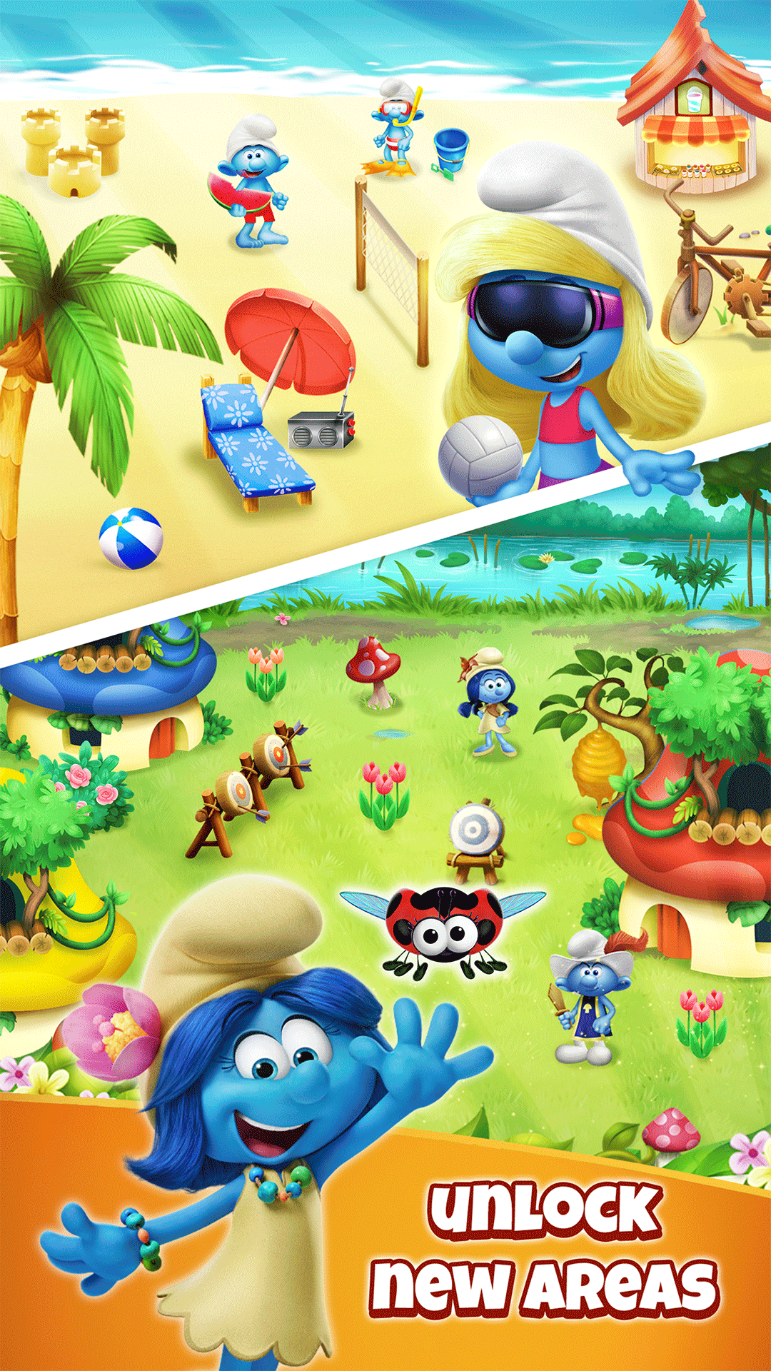 اسکرین شات 4 بازی Smurfs Bubble Shooter Story