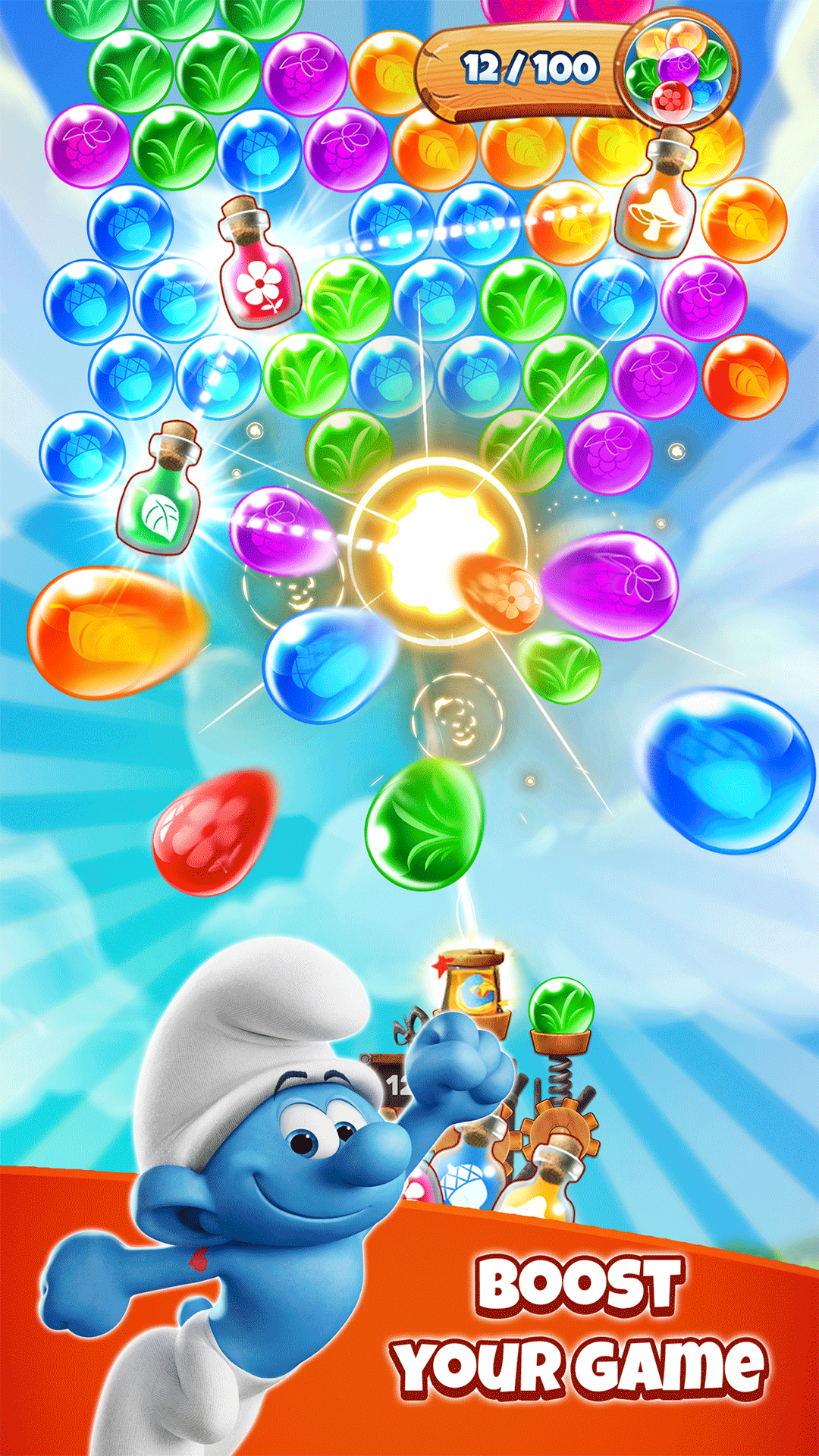 اسکرین شات 2 بازی Smurfs Bubble Shooter Story