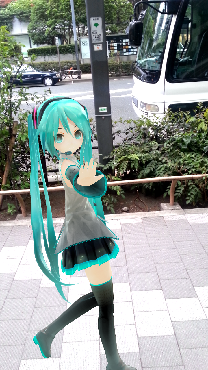 اسکرین شات 4 برنامه 【Miku AR Camera】Mikuture