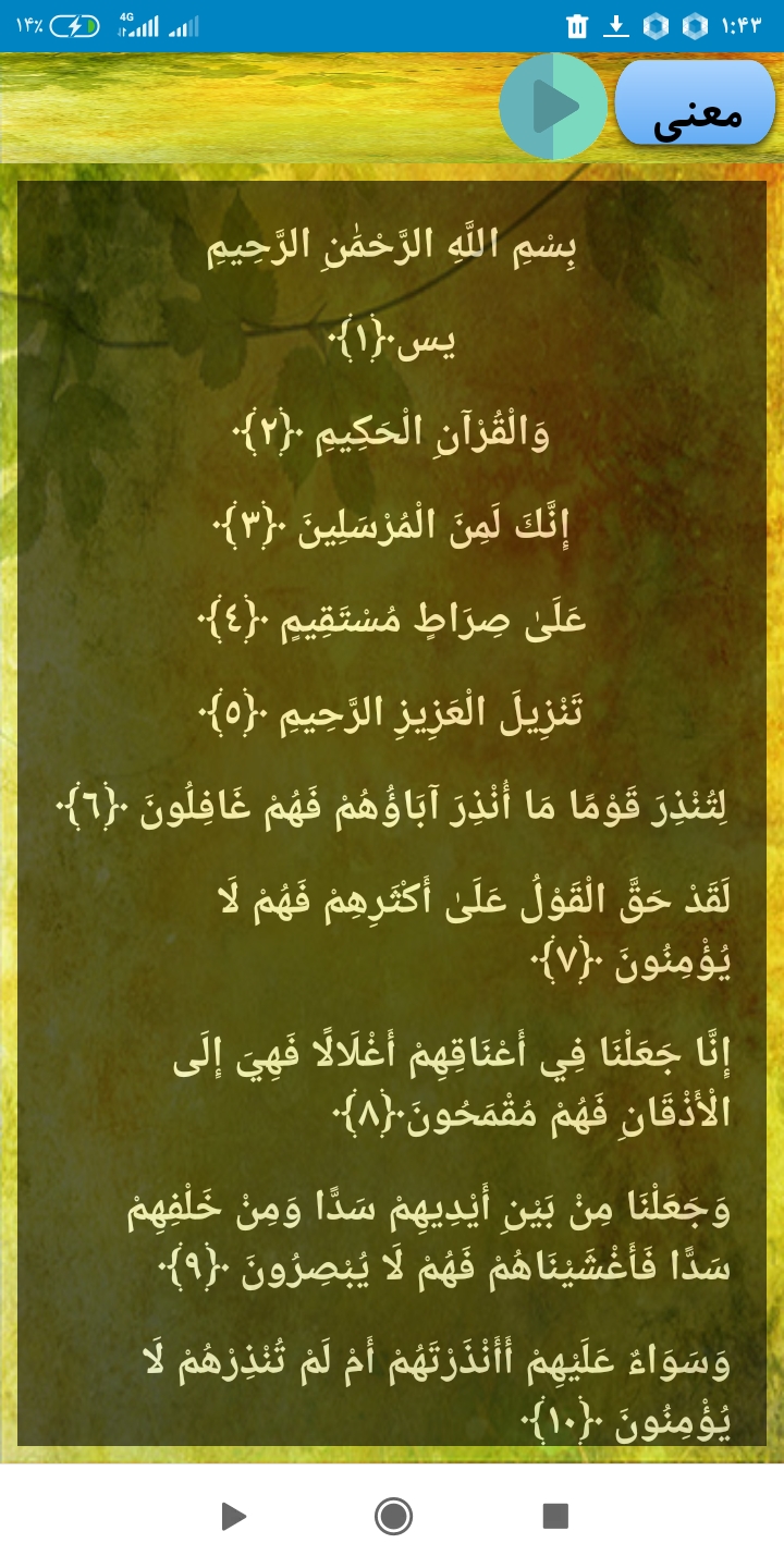 اسکرین شات 5 برنامه سوره یس