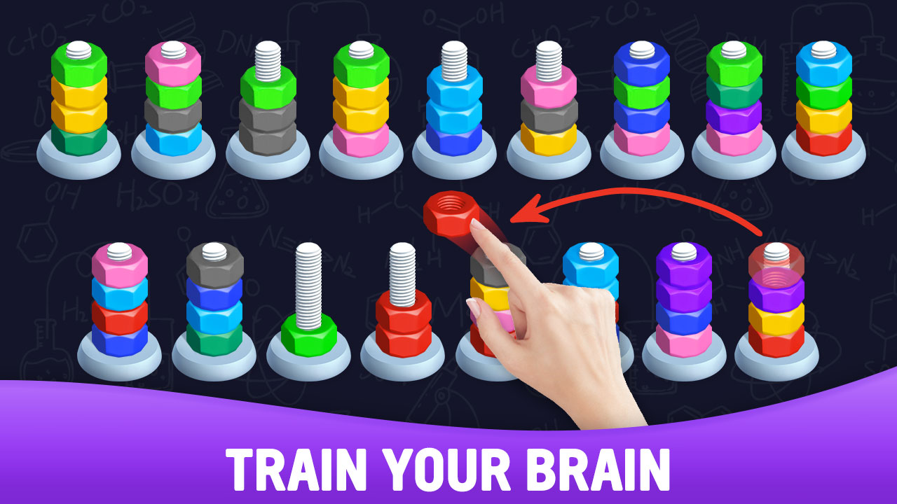 اسکرین شات 2 بازی Sort puzzle - Nuts and Bolts