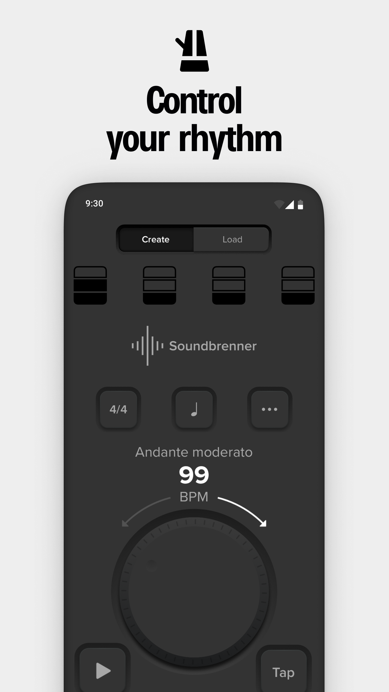 اسکرین شات 2 برنامه The Metronome by Soundbrenner
