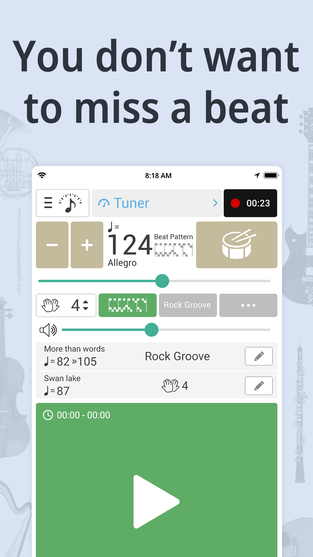 اسکرین شات 6 برنامه Tuner & Metronome