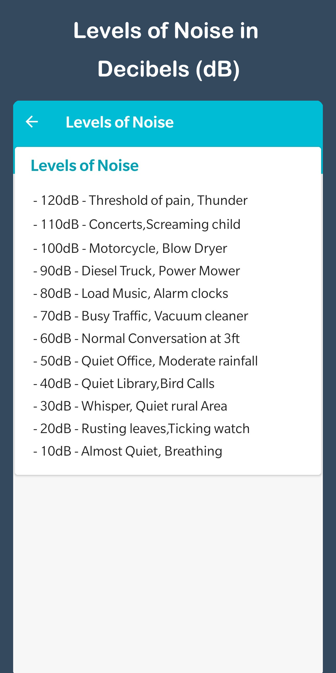 اسکرین شات 4 برنامه Sound Meter - Decibel Meter