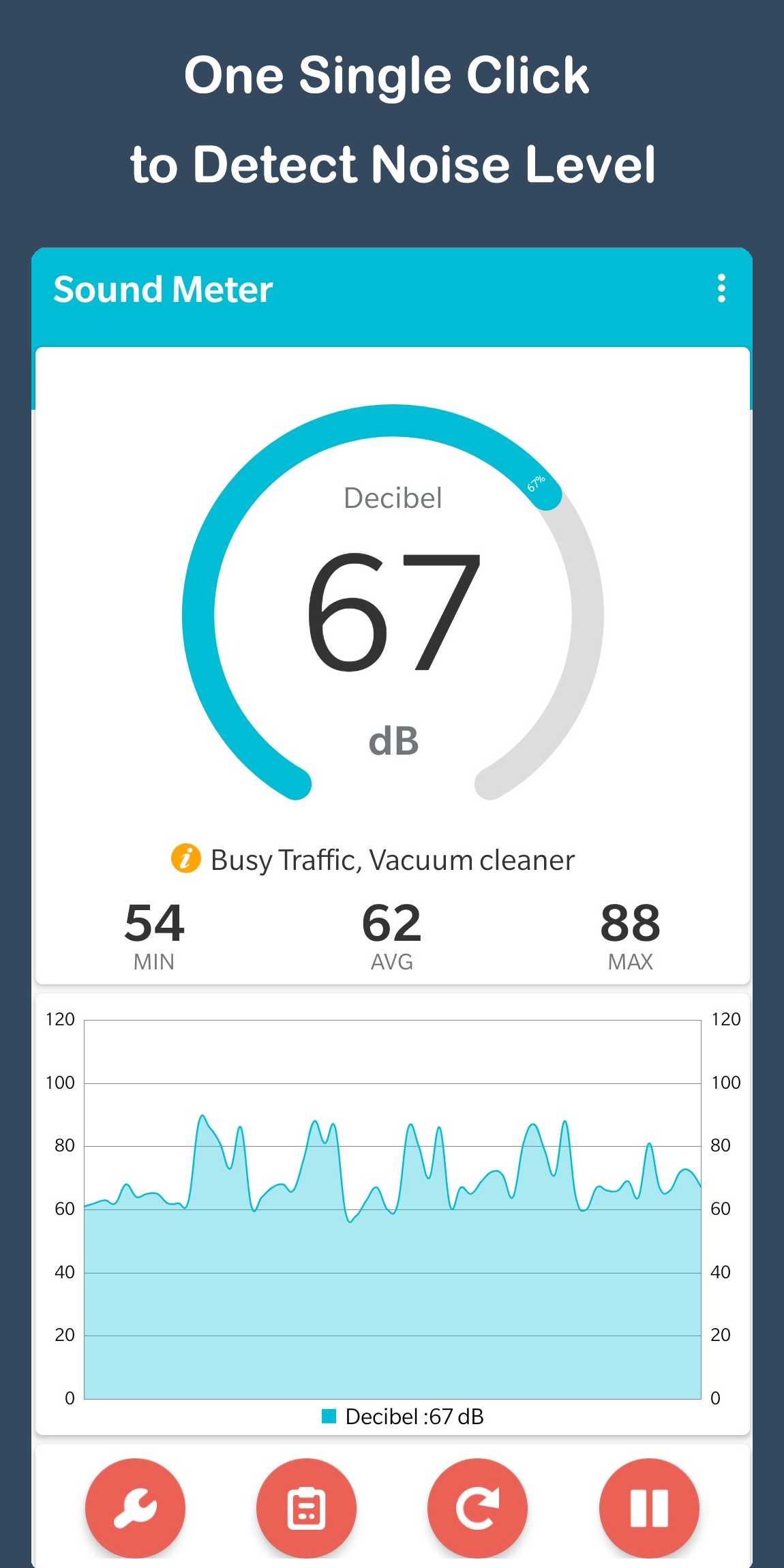 اسکرین شات 1 برنامه Sound Meter - Decibel Meter