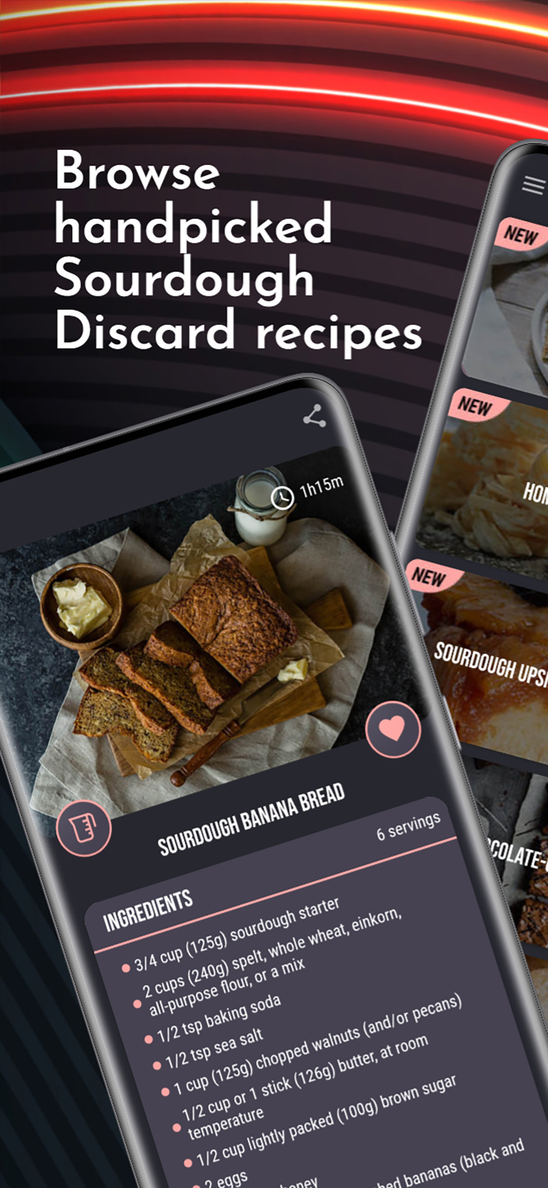 اسکرین شات 1 برنامه Sourdough Discard Recipes