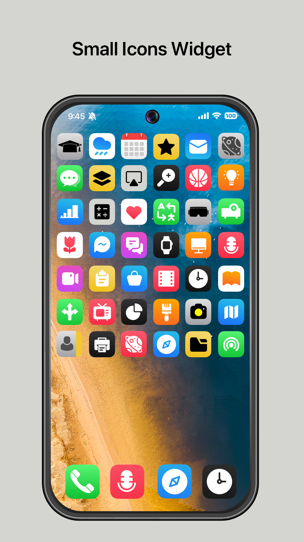 اسکرین شات 1 برنامه Small Icons Widget