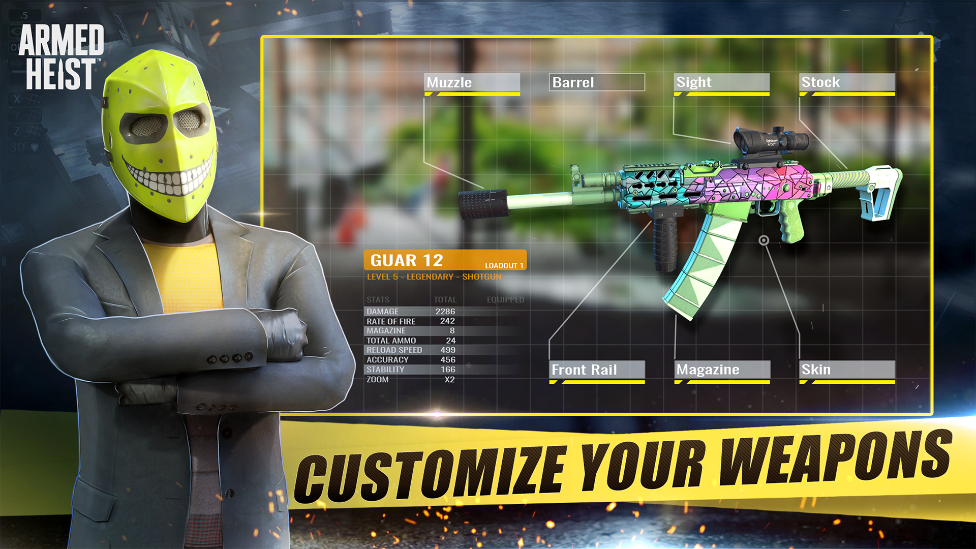 اسکرین شات 3 بازی Armed Heist: Shooting gun game