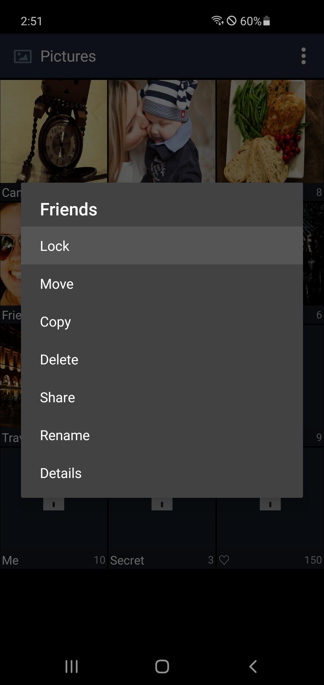 اسکرین شات 5 برنامه Secure Gallery (Lock/Hide Pict
