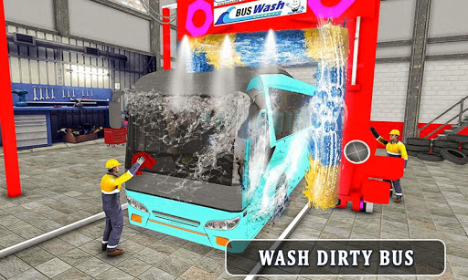 اسکرین شات 3 بازی City Bus Wash Simulator: Gas Station Car Wash Game