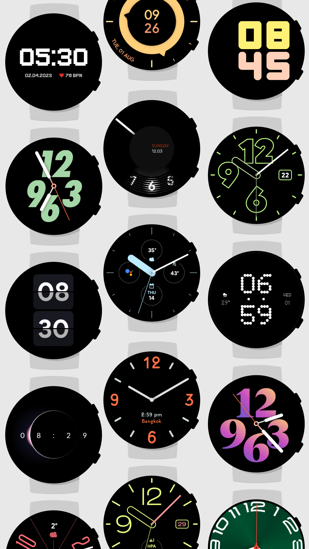 اسکرین شات 6 برنامه Muviz Watch Faces Collection