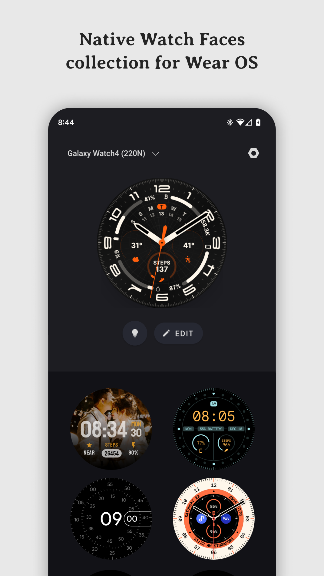 اسکرین شات 1 برنامه Muviz Watch Faces Collection