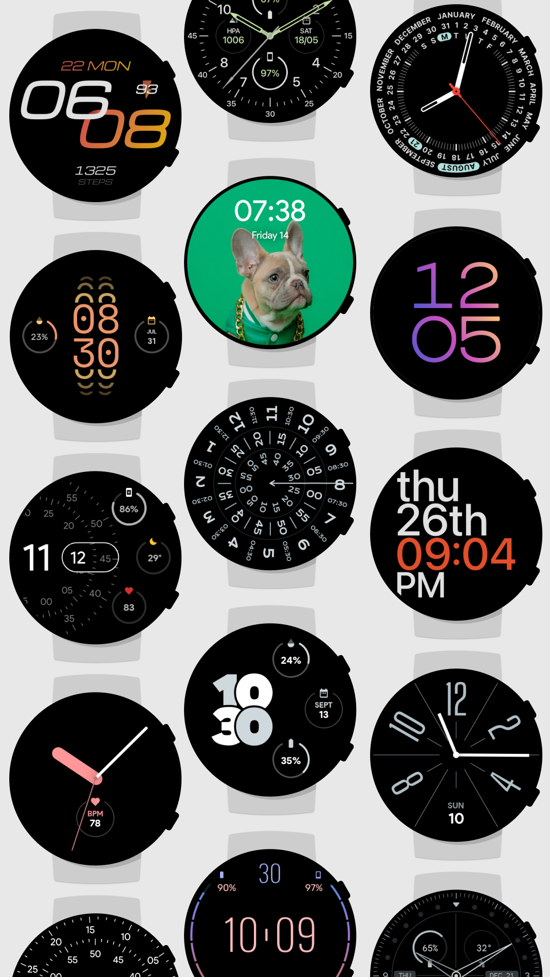 اسکرین شات 5 برنامه Muviz Watch Faces Collection
