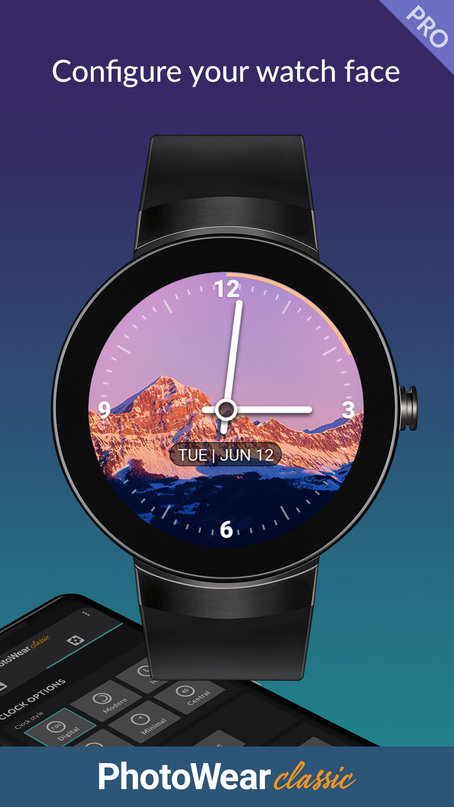 اسکرین شات 1 برنامه PhotoWear Classic Watch Face