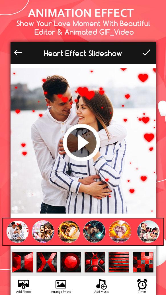 اسکرین شات 4 برنامه Love Video Maker : Slideshow