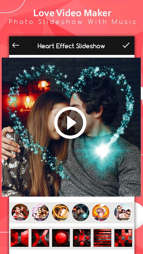 اسکرین شات 7 برنامه Love Video Maker : Slideshow