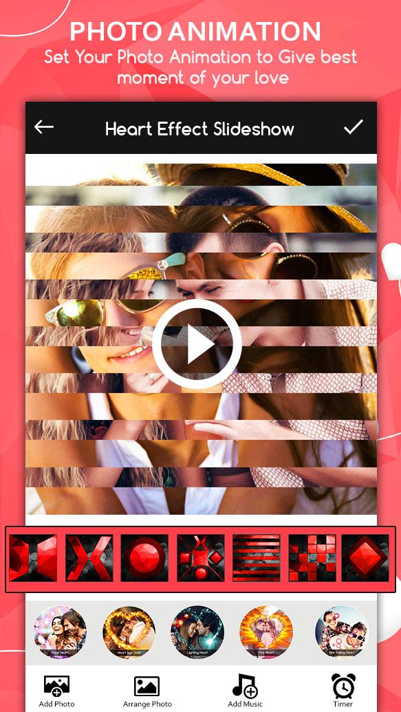 اسکرین شات 3 برنامه Love Video Maker : Slideshow