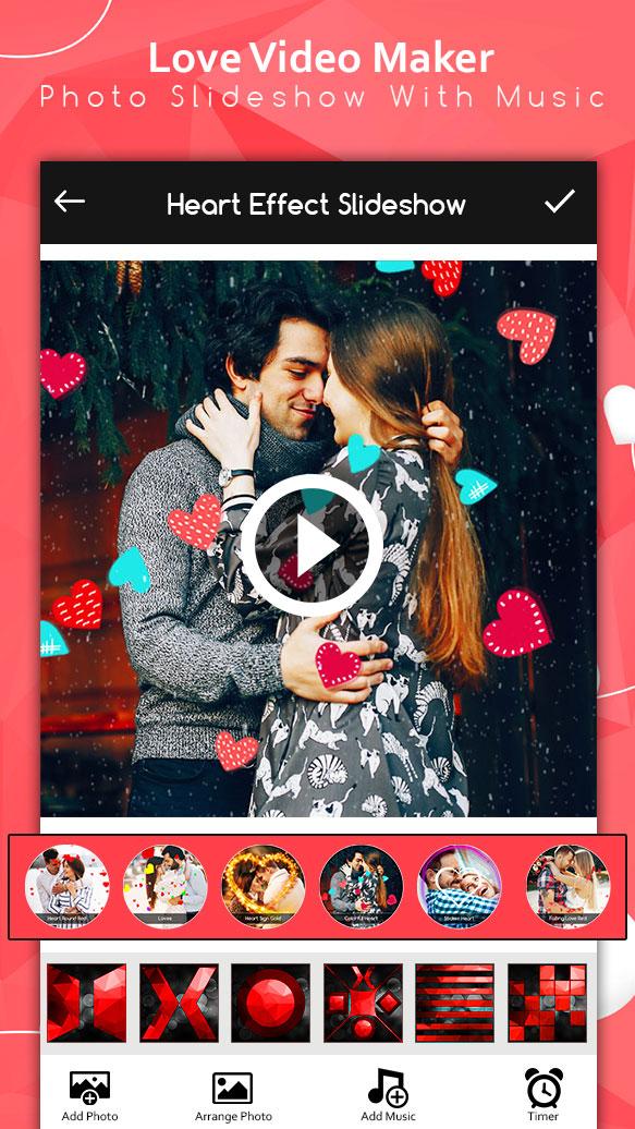 اسکرین شات 5 برنامه Love Video Maker : Slideshow