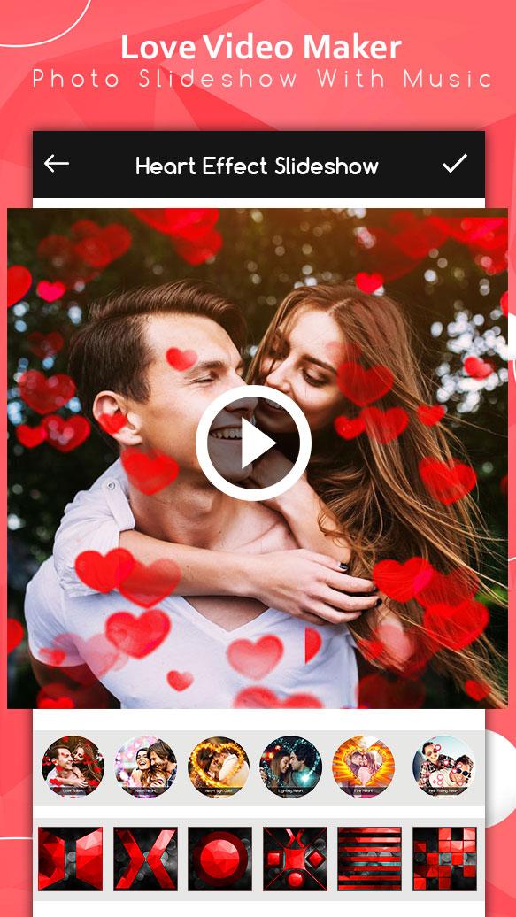 اسکرین شات 8 برنامه Love Video Maker : Slideshow