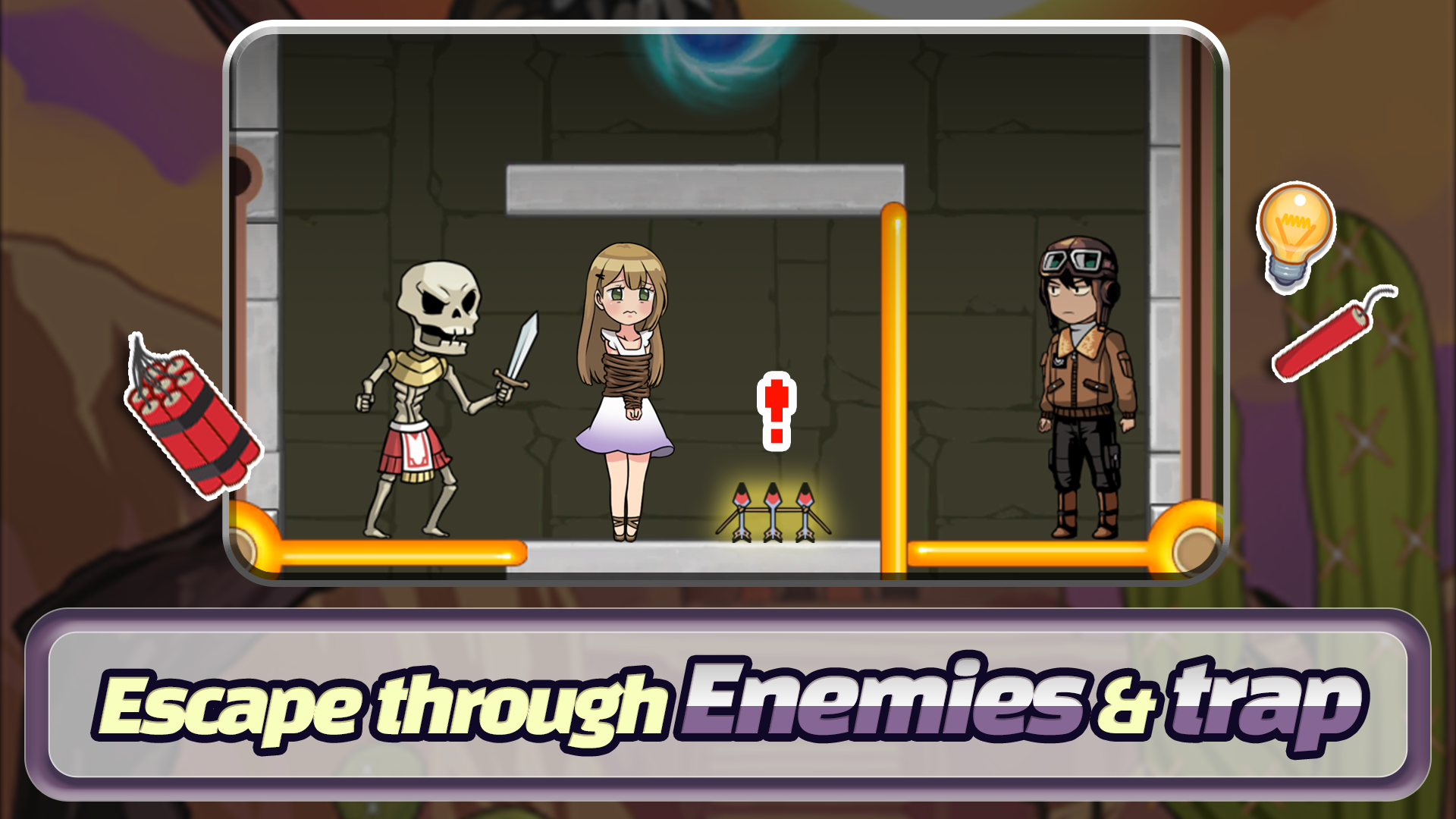 اسکرین شات 2 بازی Puzzle Rescue: Pull the pin