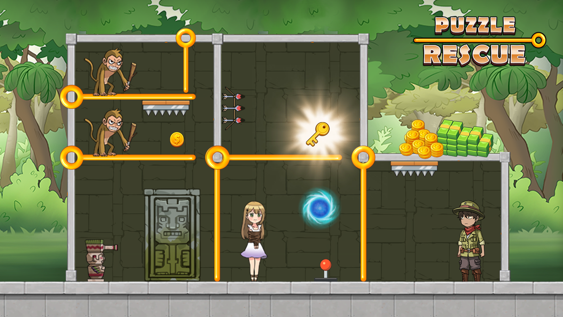 اسکرین شات 1 بازی Puzzle Rescue: Pull the pin