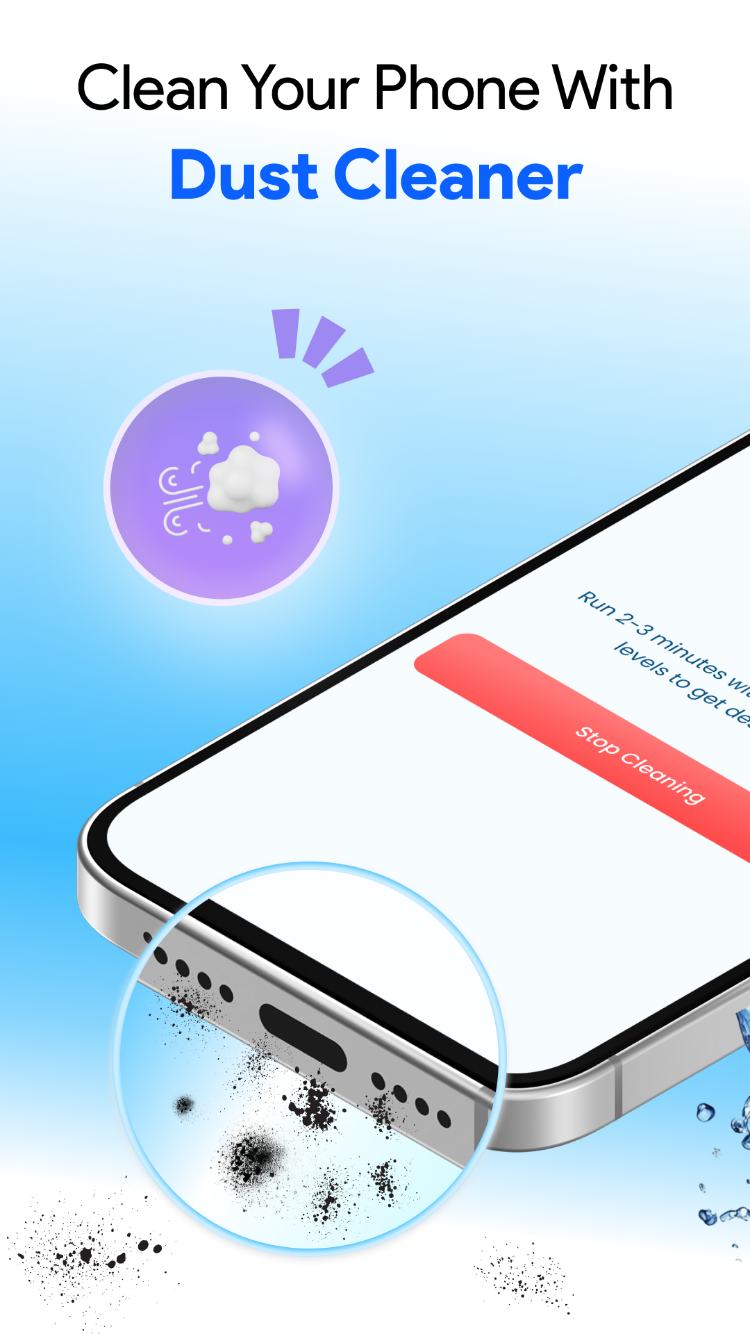 اسکرین شات 1 برنامه Speaker Cleaner - Remove Water