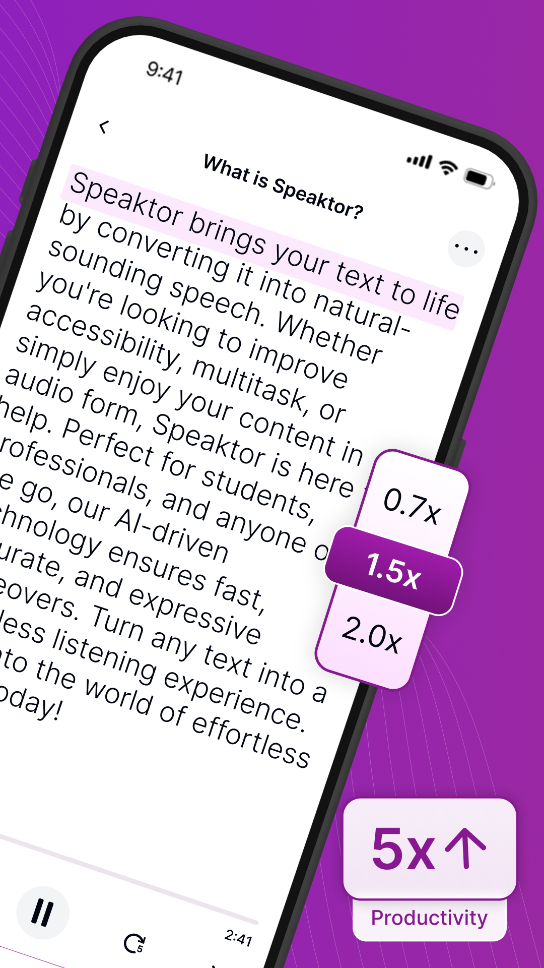 اسکرین شات 2 برنامه Text Reader - Text to Speech