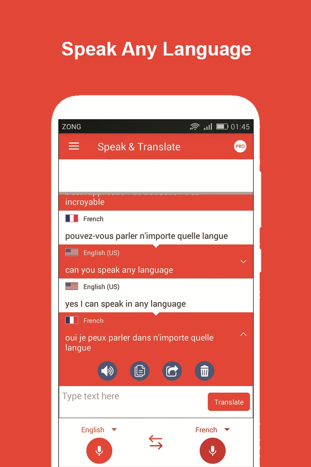 اسکرین شات 1 برنامه Speak and Translate All Languages Voice Translator
