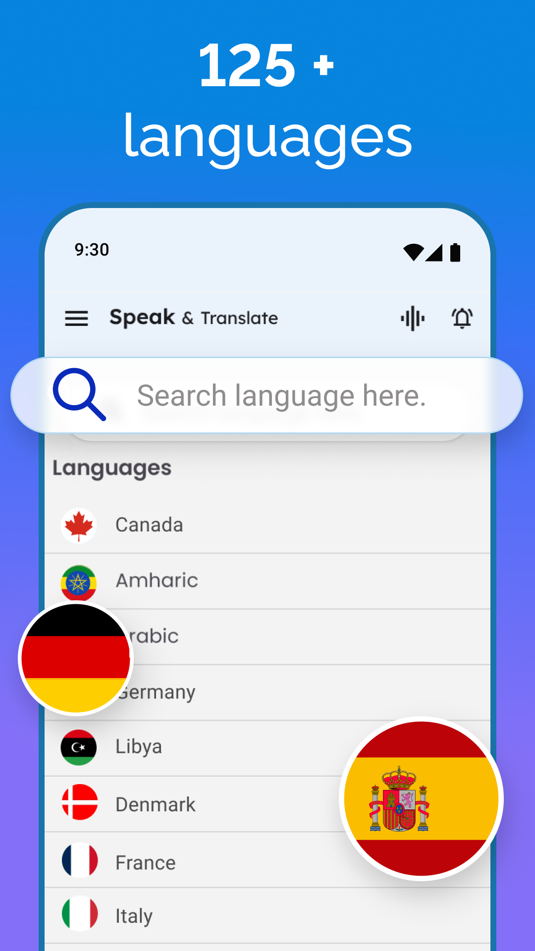 اسکرین شات 4 برنامه Speak and Translate Languages