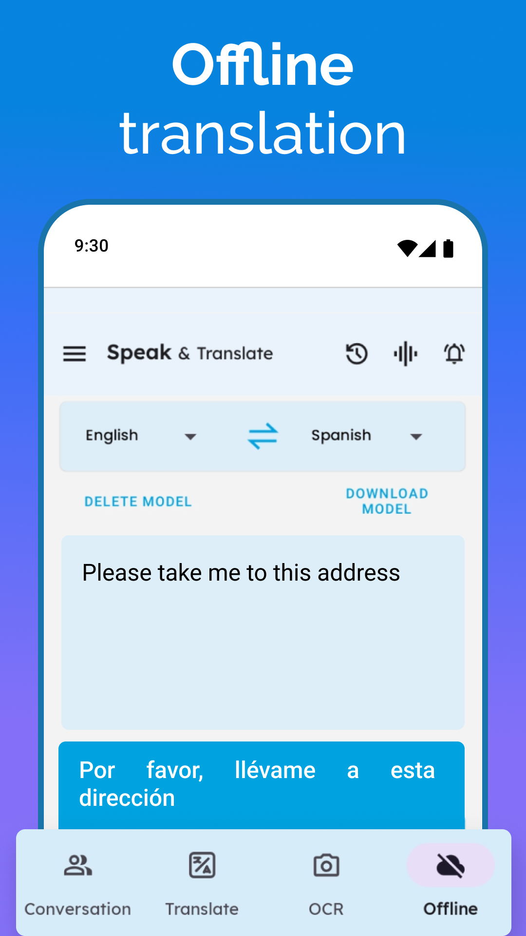 اسکرین شات 3 برنامه Speak and Translate Languages
