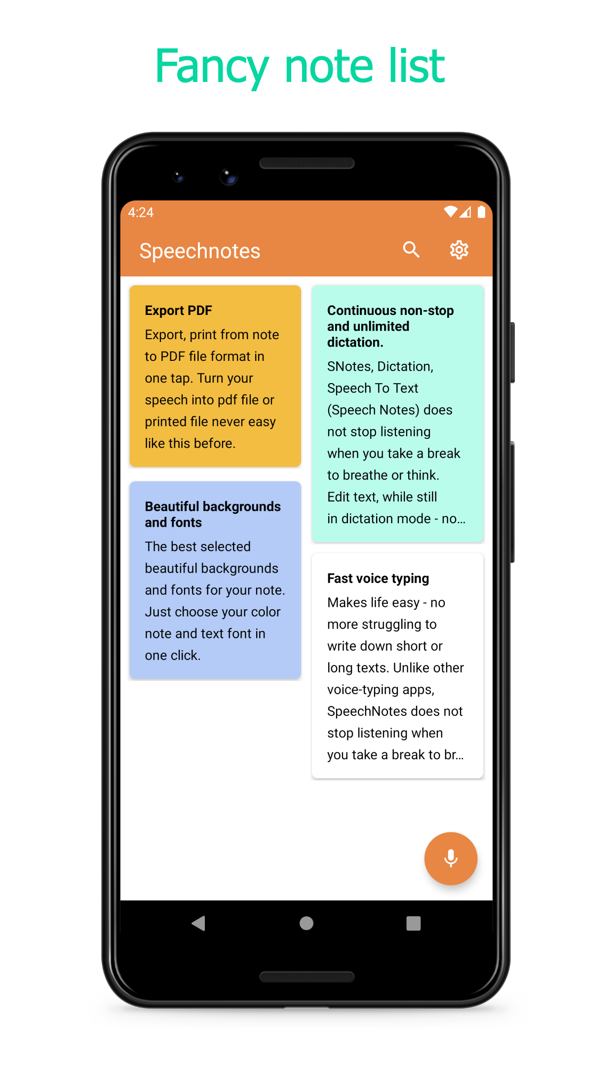اسکرین شات 7 برنامه SNotes: Speech To Text