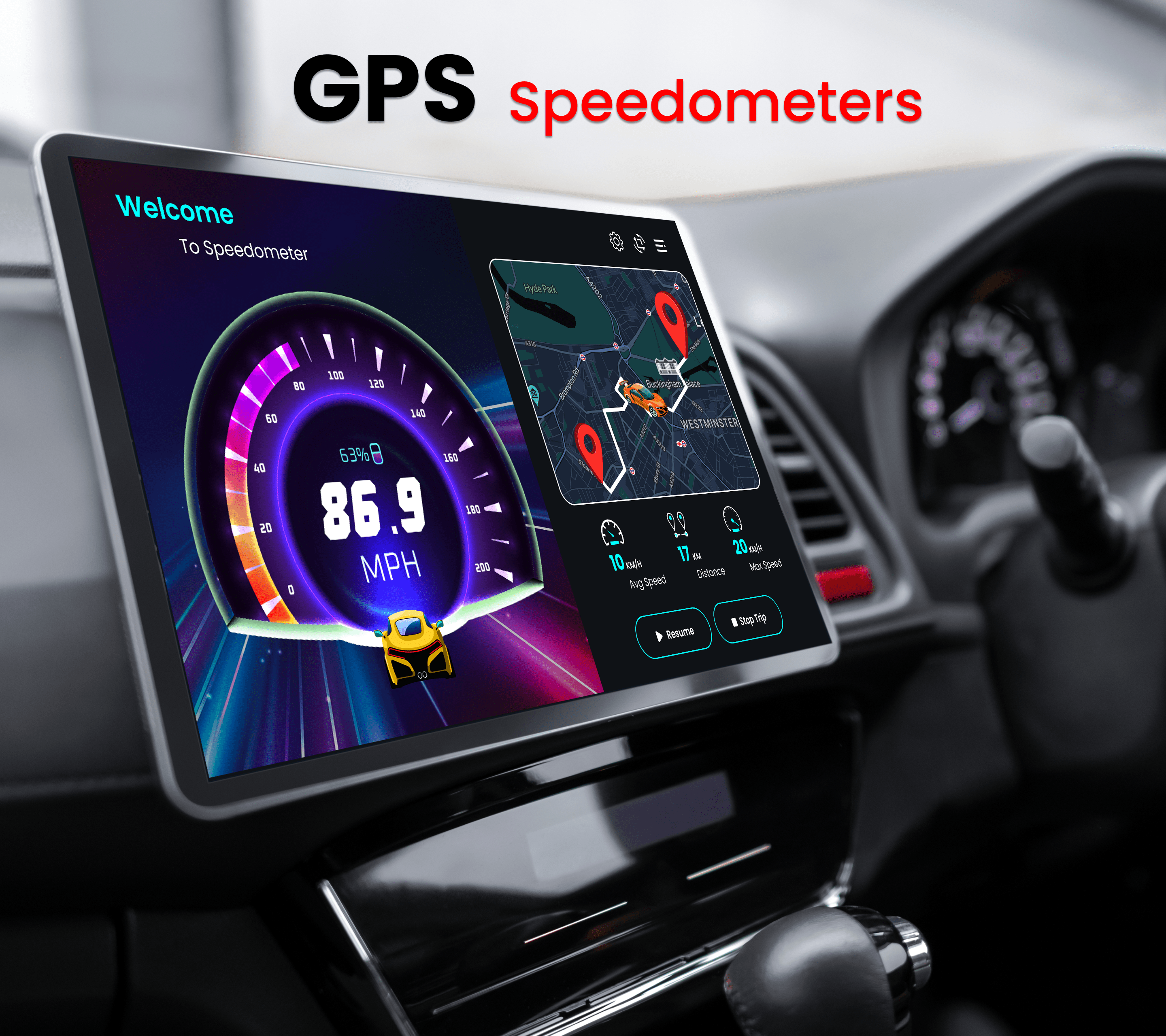 اسکرین شات 1 برنامه GPS Speedometer: Speed Tracker