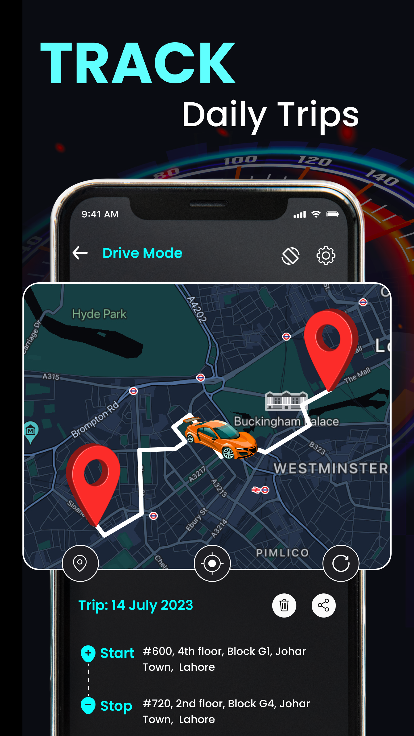 اسکرین شات 4 برنامه GPS Speedometer: Speed Tracker