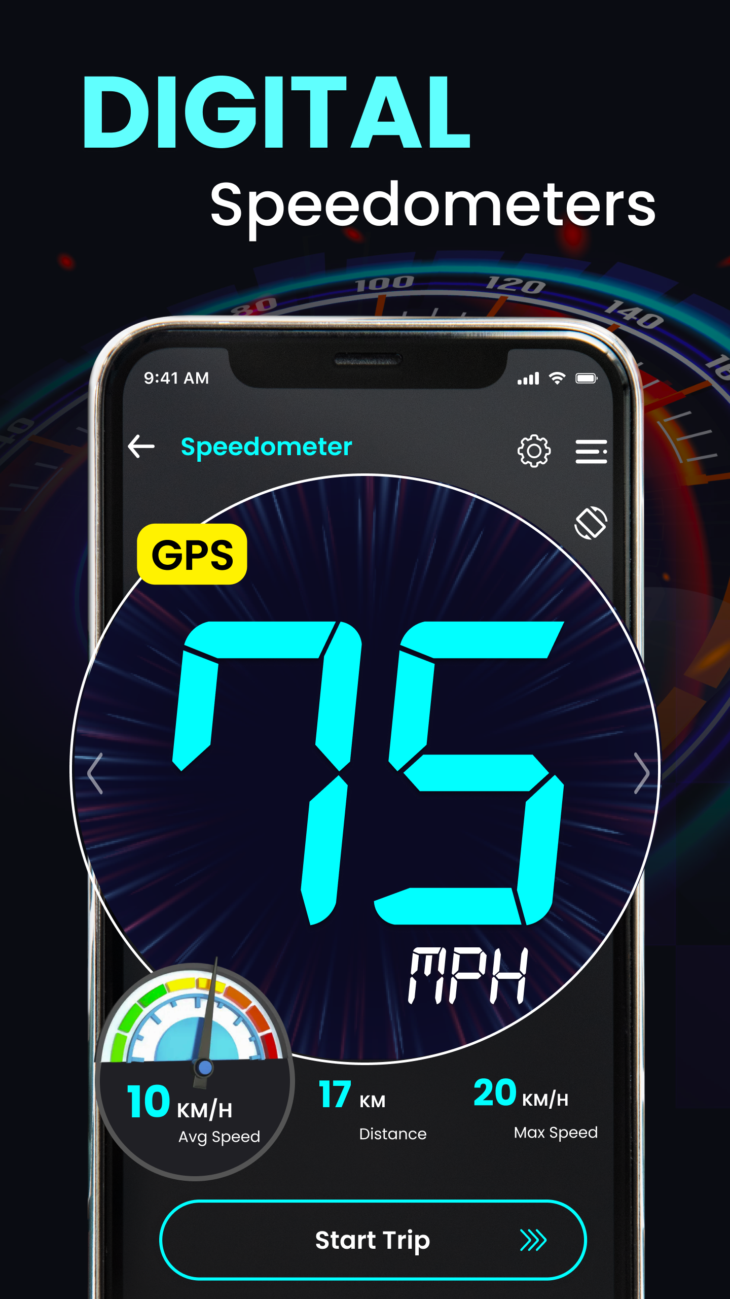 اسکرین شات 2 برنامه GPS Speedometer: Speed Tracker