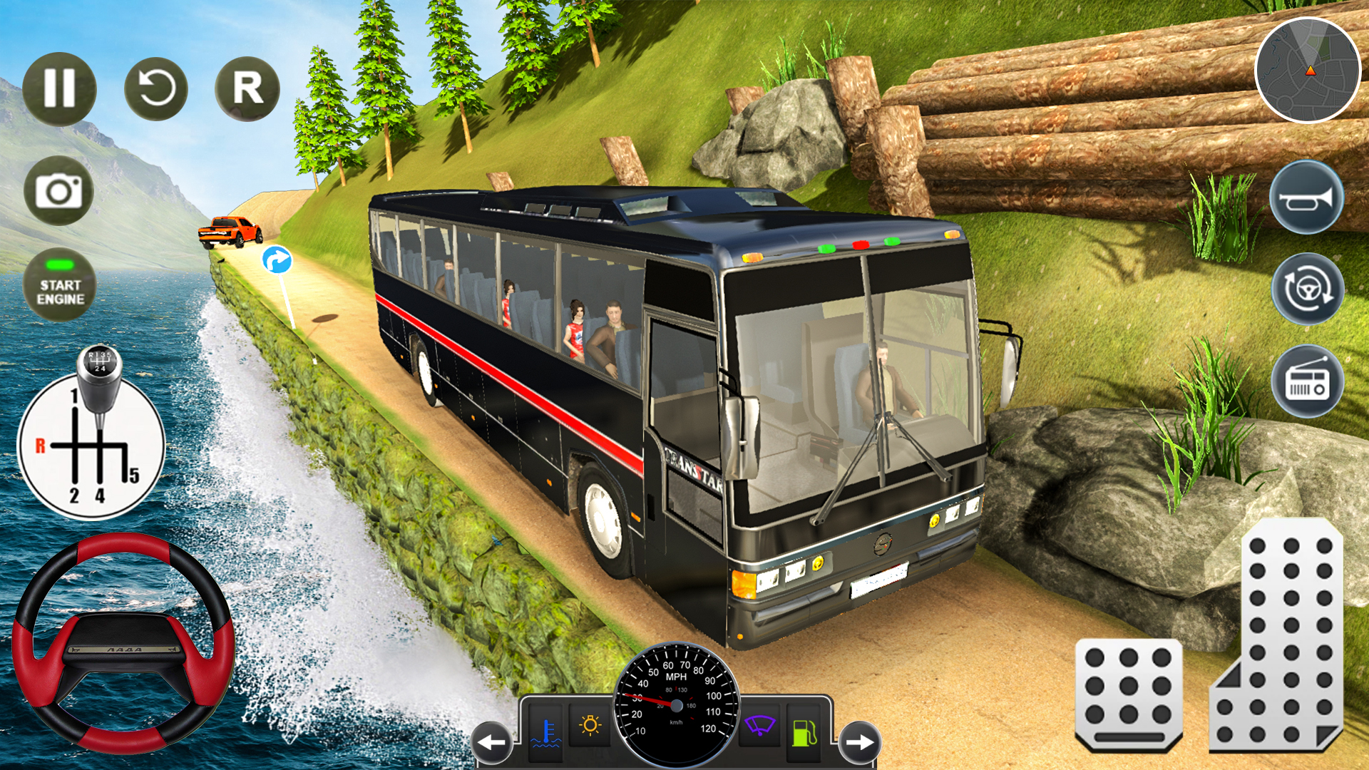 اسکرین شات 2 بازی Offroad Bus Simulator: Bus Sim