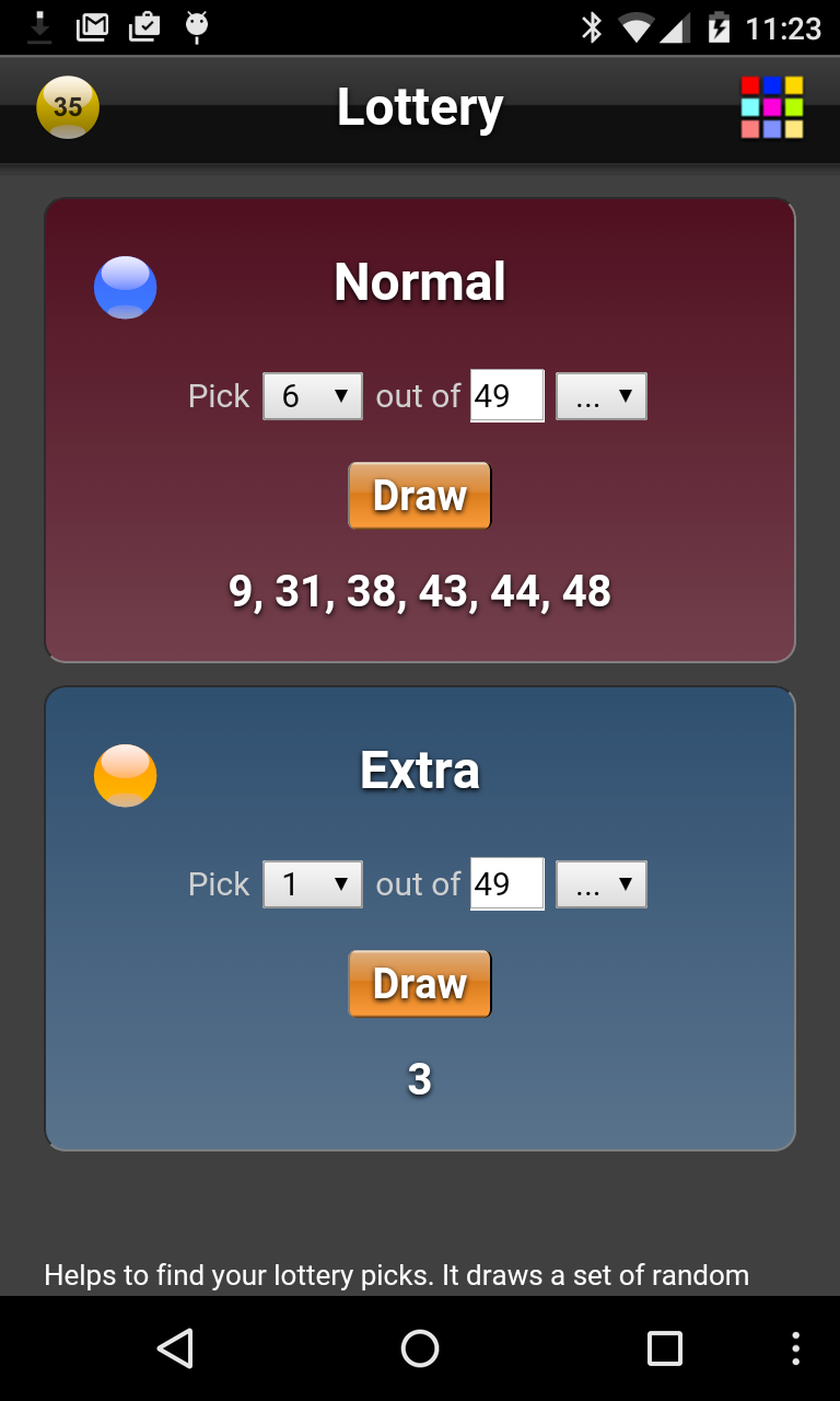 اسکرین شات 3 برنامه Lottery