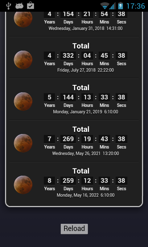 اسکرین شات 4 برنامه Lunar Eclipse Lite