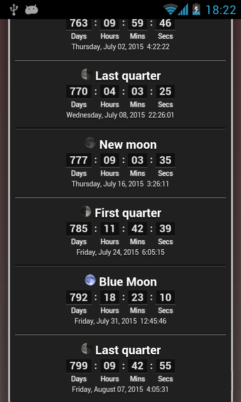 اسکرین شات 7 برنامه Moon Phases