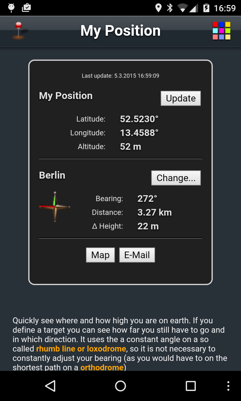 اسکرین شات 5 برنامه My Position Lite