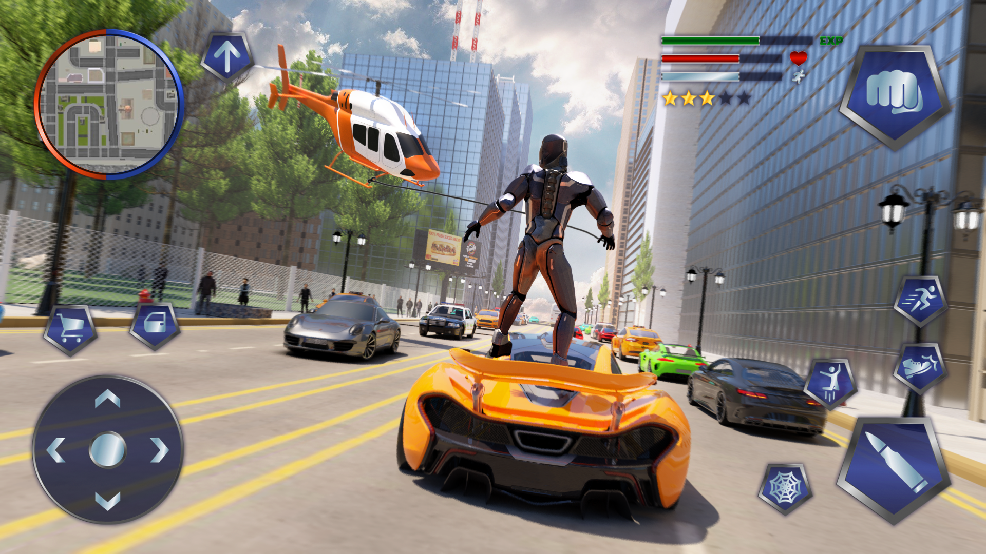 اسکرین شات 1 بازی Rope Hero Gangster Crime City