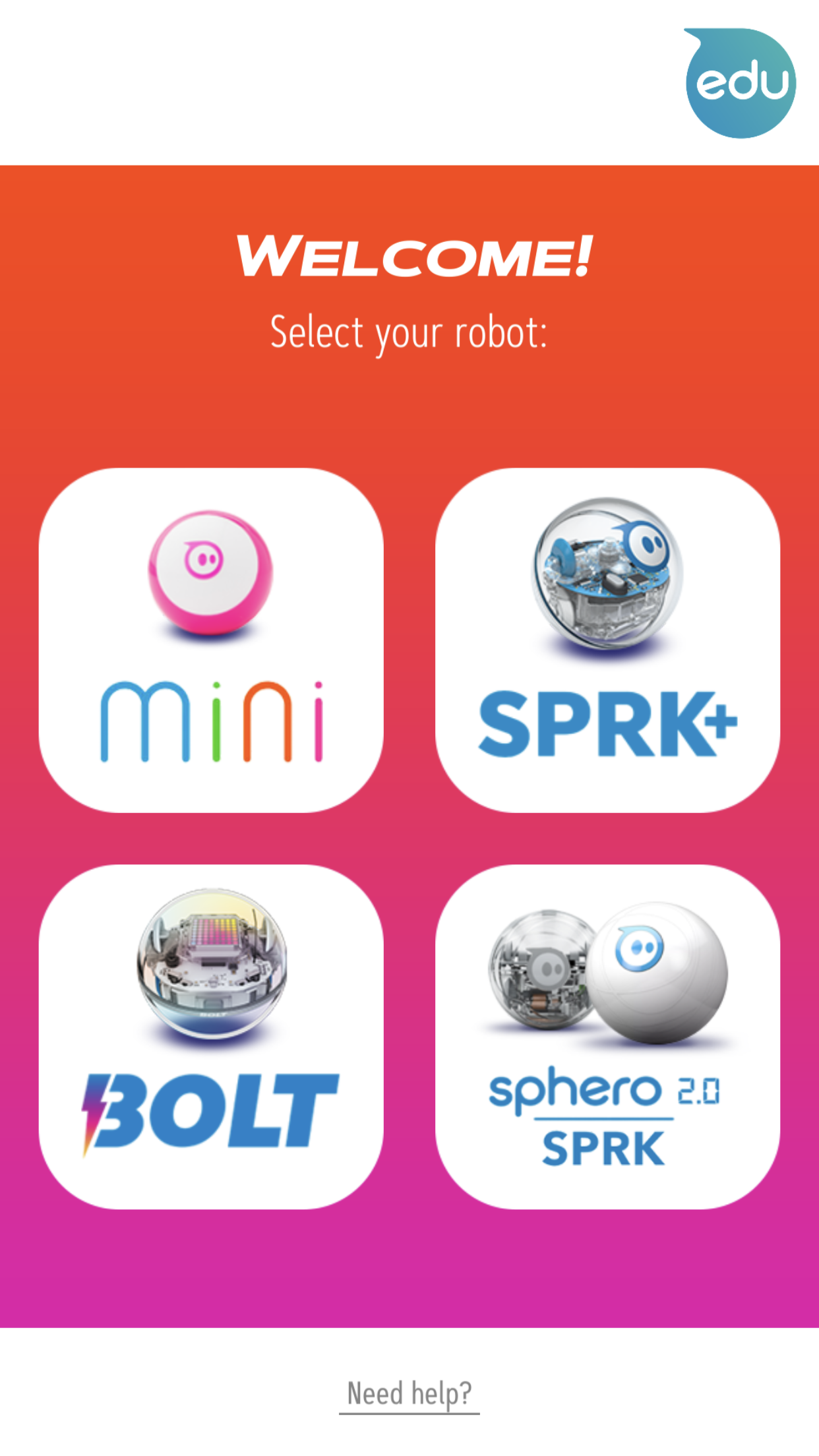 اسکرین شات 1 برنامه Sphero Play