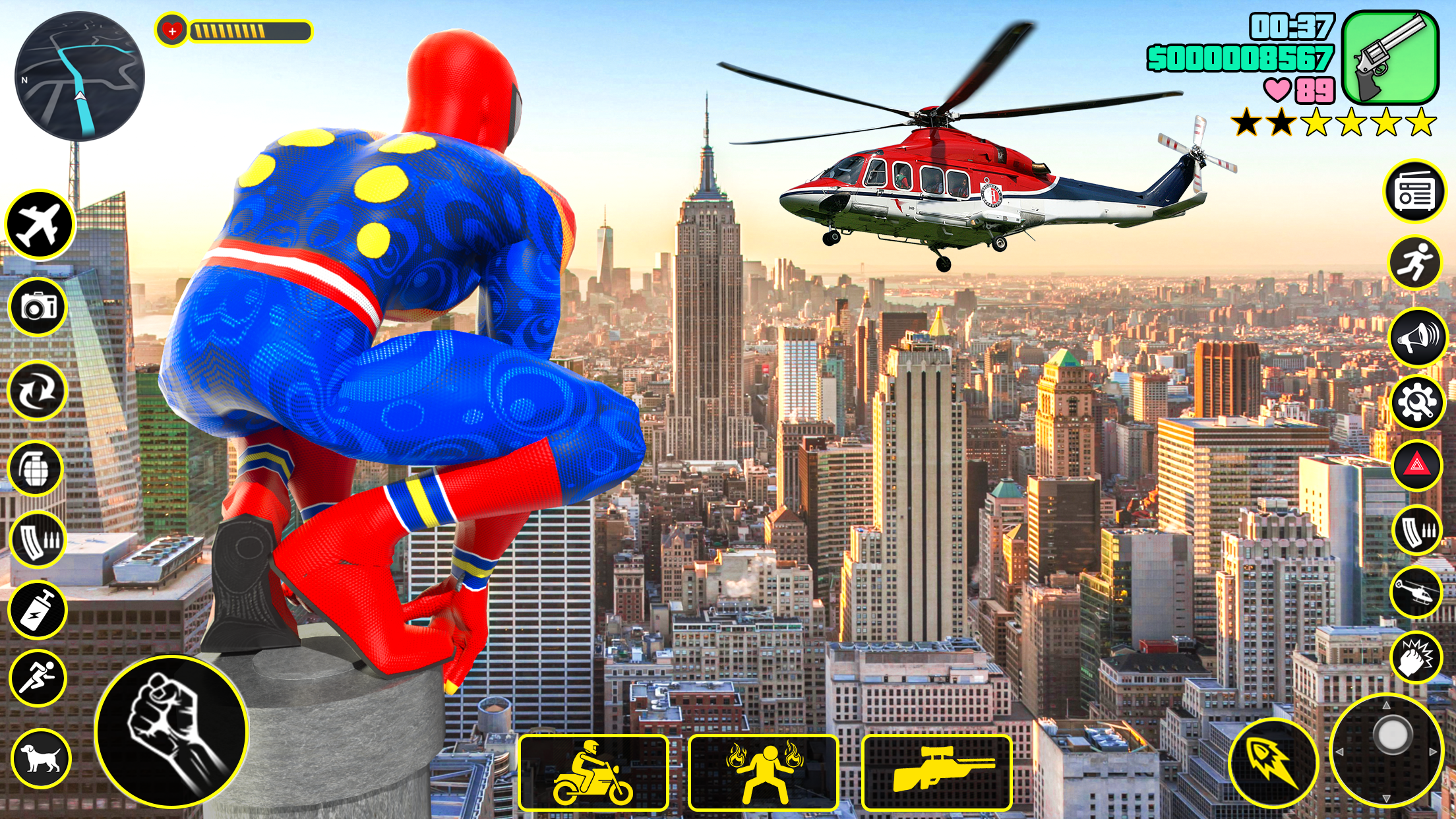اسکرین شات 4 بازی Spider Hero Games Rope Hero