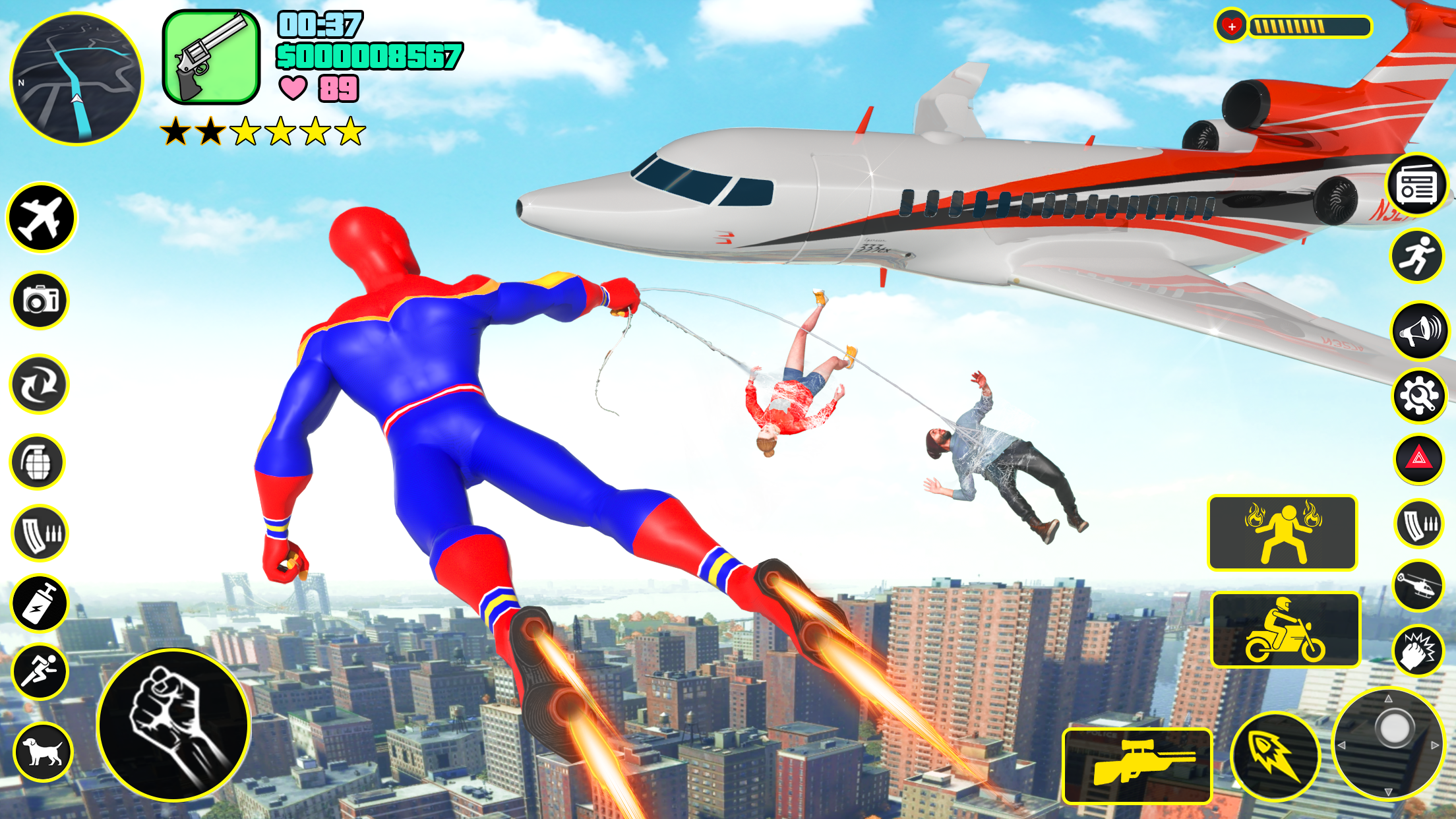 اسکرین شات 1 بازی Spider Hero Games Rope Hero