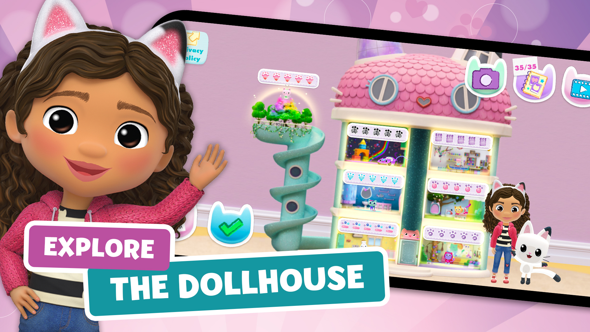 اسکرین شات 3 بازی Gabbys Dollhouse: Games & Cats