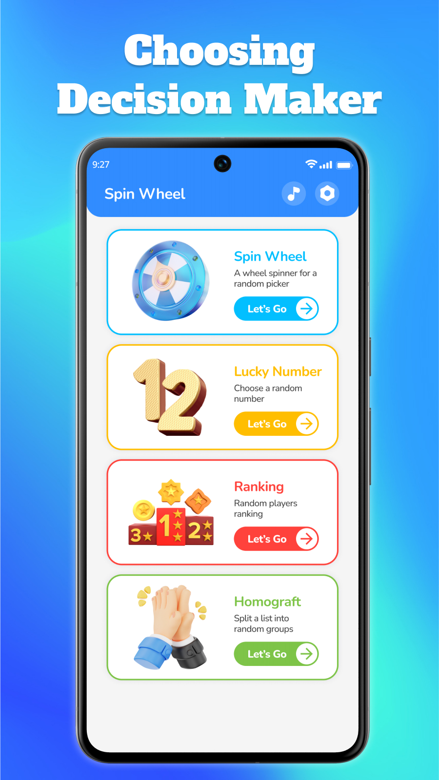 اسکرین شات 1 برنامه Spin Wheel Random Generator